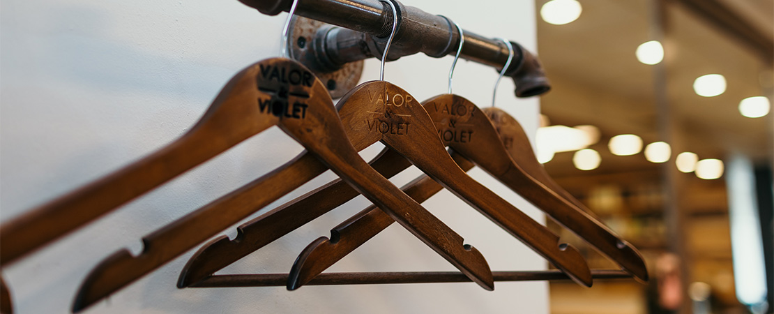 Valor & Violet wooden clothes hangers