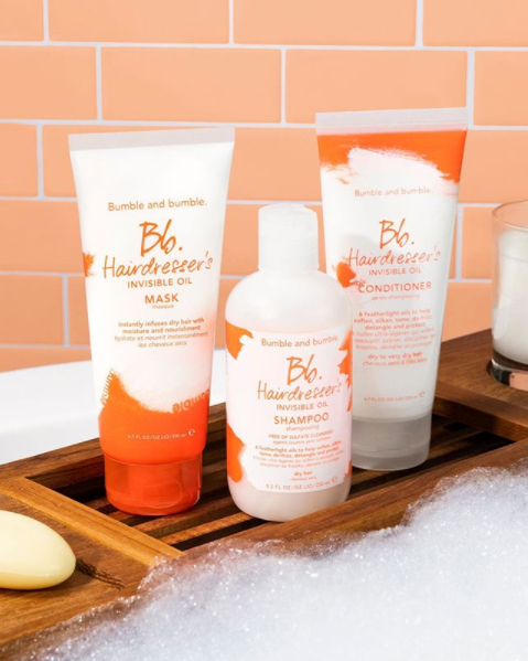 Bb products on a bathtub shelf